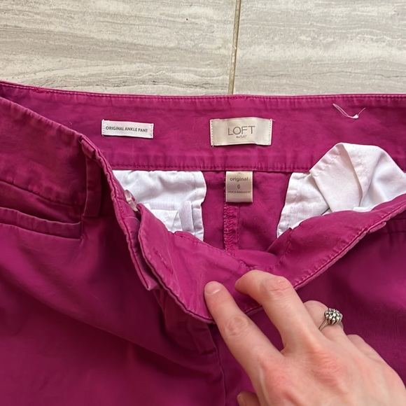 Purple/pink Loft Ankle Pants - Picture 2 of 4